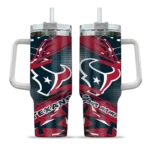 customized houston texans abstract paths blue curved tumbler best selling.webp