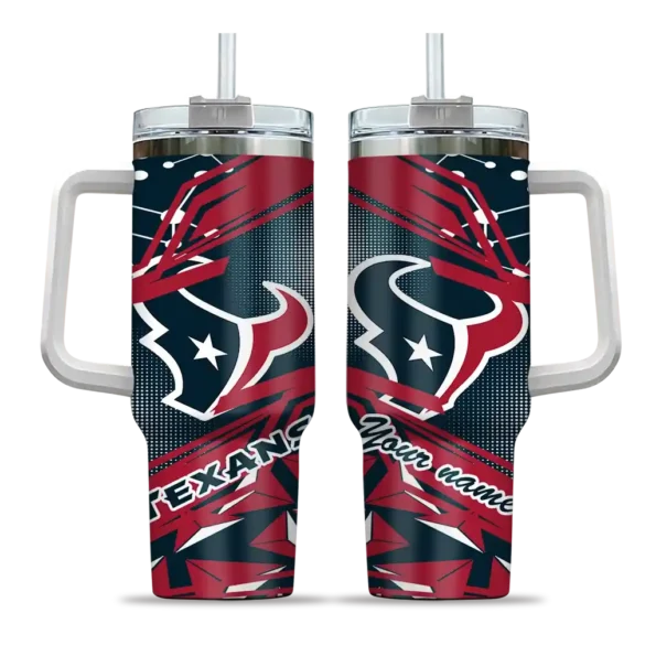 customized houston texans abstract paths blue curved tumbler best selling.webp
