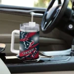 customized houston texans abstract paths blue curved tumbler best selling.webp