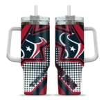 customized houston texans arrow burst blue curved tumbler best selling.webp