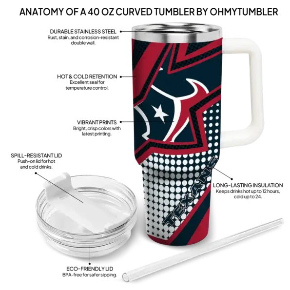 customized houston texans arrow burst blue curved tumbler new arrival.webp