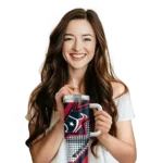 customized houston texans arrow burst blue curved tumbler best selling.webp