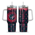 customized houston texans bullseye drips blue curved tumbler best selling.webp
