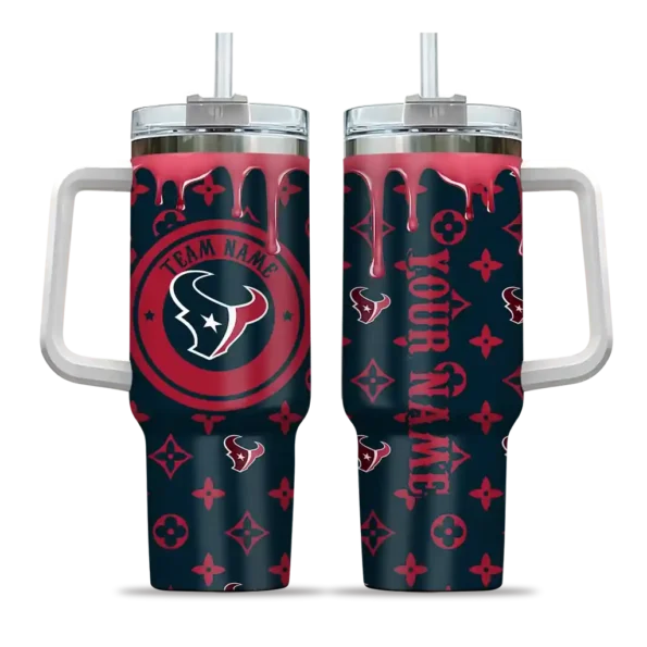 customized houston texans bullseye drips blue curved tumbler best selling.webp