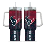 customized houston texans chevron stripe blue curved tumbler best selling.webp