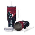 customized houston texans chevron stripe blue curved tumbler best selling.webp
