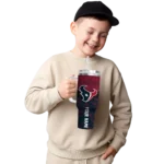 customized houston texans chevron stripe blue curved tumbler best selling.webp