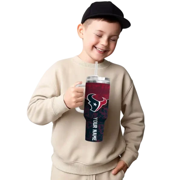 customized houston texans chevron stripe blue curved tumbler latest model.webp