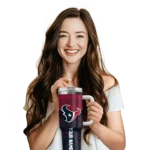 customized houston texans chevron stripe blue curved tumbler best selling.webp