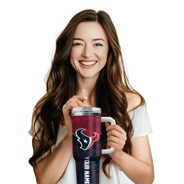 customized houston texans chevron stripe blue curved tumbler premium grade.webp