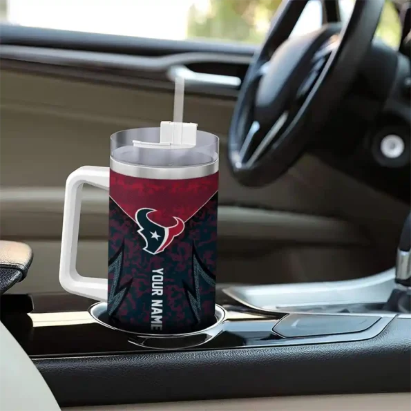 customized houston texans chevron stripe blue curved tumbler trendy.webp