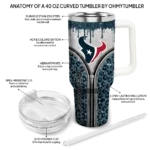customized houston texans leopard zipper blue curved tumbler best selling.webp