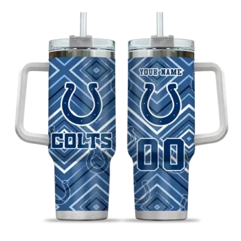 customized indianapolis colts bold diamonds blue curved tumbler best selling.webp