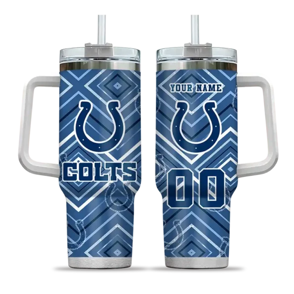 customized indianapolis colts bold diamonds blue curved tumbler best selling.webp