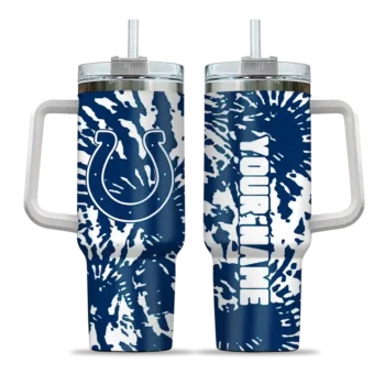 customized indianapolis colts burst swirl blue curved tumbler best selling.webp