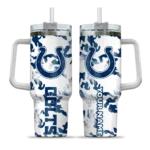 customized indianapolis colts camo mashup blue white curved tumbler best selling.webp