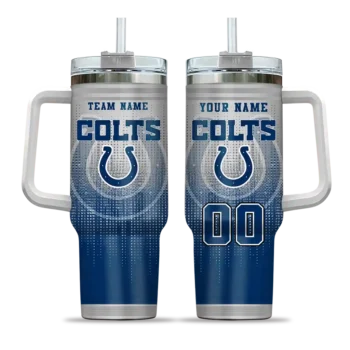 customized indianapolis colts gradient dots blue curved tumbler best selling.webp