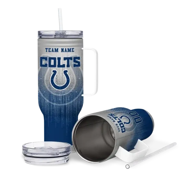 customized indianapolis colts gradient dots blue curved tumbler high quality.webp