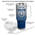customized indianapolis colts gradient dots blue curved tumbler best selling.webp