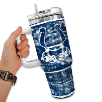 customized indianapolis colts honey streaks blue curved tumbler fashion forward.webp