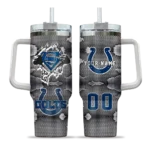 customized indianapolis colts superman shield blue gray curved tumbler best selling.webp