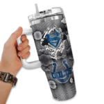customized indianapolis colts superman shield blue gray curved tumbler best selling.webp