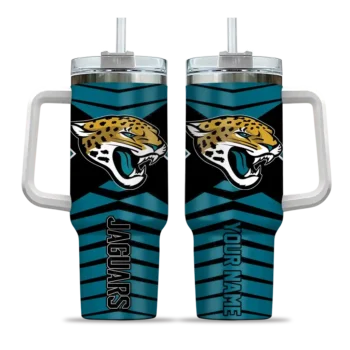 customized jacksonville jaguars chevron layers teal curved tumbler best selling.webp