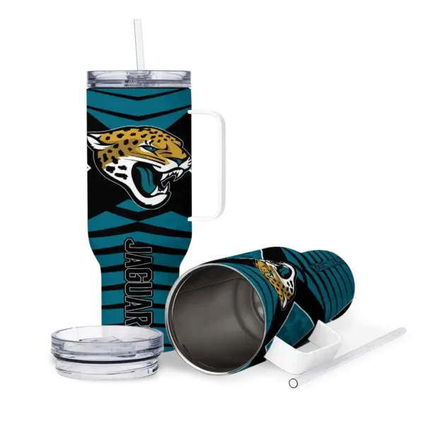 customized jacksonville jaguars chevron layers teal curved tumbler high quality.webp