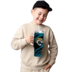 customized jacksonville jaguars claw cut teal black curved tumbler best selling.webp