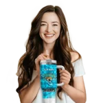 customized jacksonville jaguars geometric prism teal curved tumbler best selling.webp