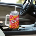 customized kansas city chiefs abstract paths red curved tumbler best selling.webp
