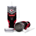 customized kansas city chiefs arrow armor red black curved tumbler best selling.webp