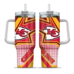 customized kansas city chiefs arrow burst red curved tumbler best selling.webp
