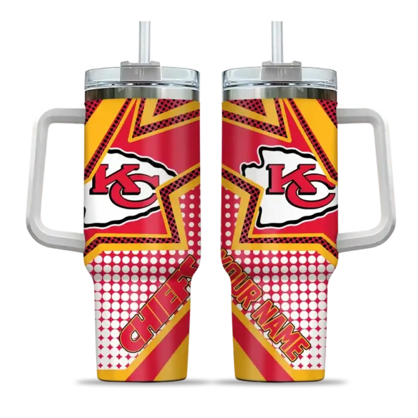 customized kansas city chiefs arrow burst red curved tumbler best selling.webp