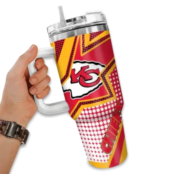 customized kansas city chiefs arrow burst red curved tumbler fashion forward.webp