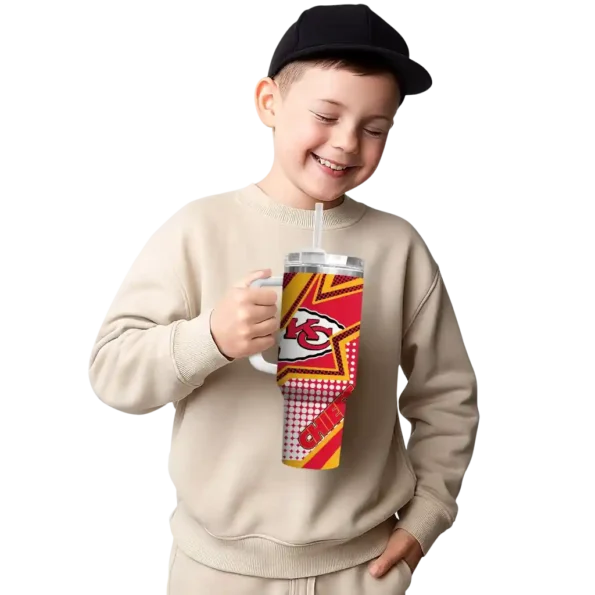 customized kansas city chiefs arrow burst red curved tumbler latest model.webp