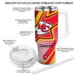 customized kansas city chiefs arrow burst red curved tumbler best selling.webp
