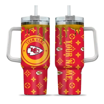 customized kansas city chiefs bullseye drips red curved tumbler best selling.webp