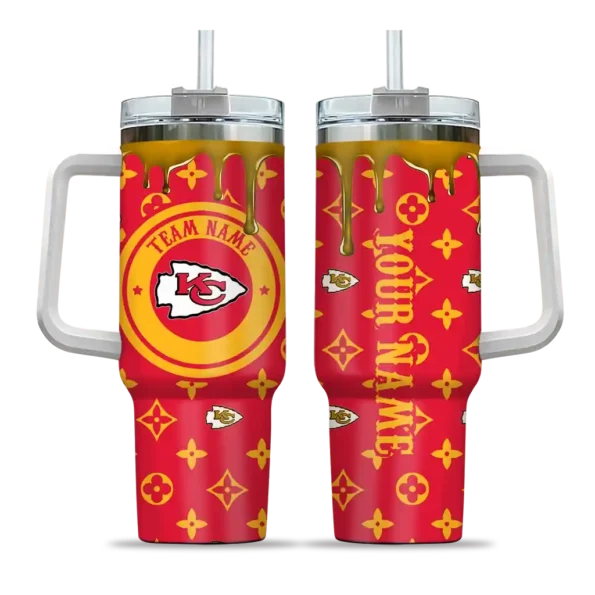 customized kansas city chiefs bullseye drips red curved tumbler best selling.webp