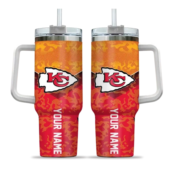 customized kansas city chiefs chevron stripe red curved tumbler best selling.webp