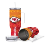 customized kansas city chiefs chevron stripe red curved tumbler best selling.webp