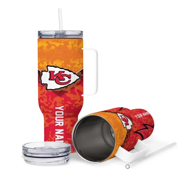 customized kansas city chiefs chevron stripe red curved tumbler high quality.webp