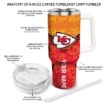 customized kansas city chiefs chevron stripe red curved tumbler best selling.webp