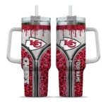 customized kansas city chiefs leopard zipper red curved tumbler best selling.webp