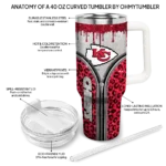 customized kansas city chiefs leopard zipper red curved tumbler best selling.webp