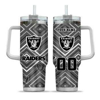 customized las vegas raiders bold diamonds black curved tumbler best selling.webp