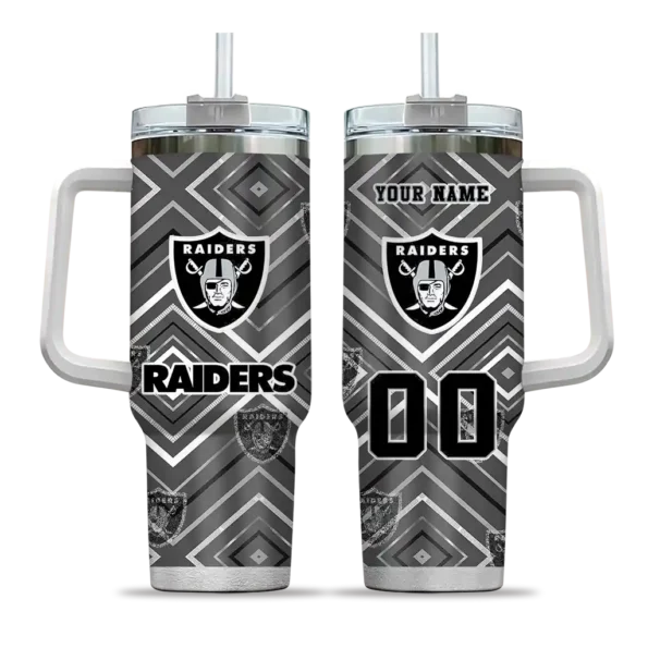 customized las vegas raiders bold diamonds black curved tumbler best selling.webp