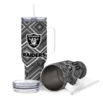 customized las vegas raiders bold diamonds black curved tumbler best selling.webp