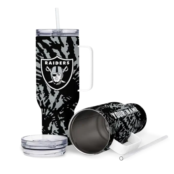 customized las vegas raiders burst swirl black curved tumbler high quality.webp