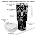 customized las vegas raiders burst swirl black curved tumbler best selling.webp